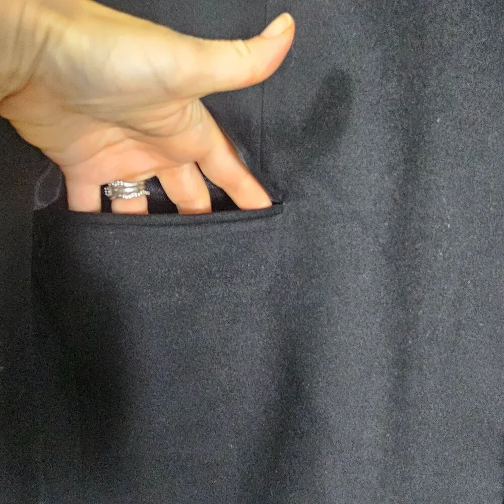 Club Room Wool‎ Silk Cashmere Blazer 48L Black Quiet Luxury Office Old Money